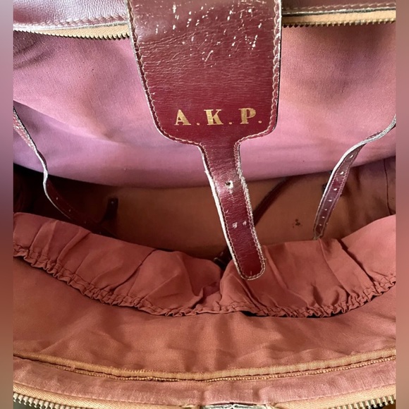 RARE GUCCI Extra Large Vintage LEATHER Suitcase Oxblood Luggage Case Tote Bag GG - Picture 9 of 11